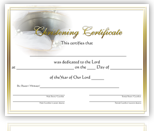 Christening Certificate - Click to Purchase